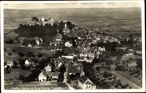 Ak Hering Otzberg im Odenwald, Burg Otzberg, Fliegeraufnahme