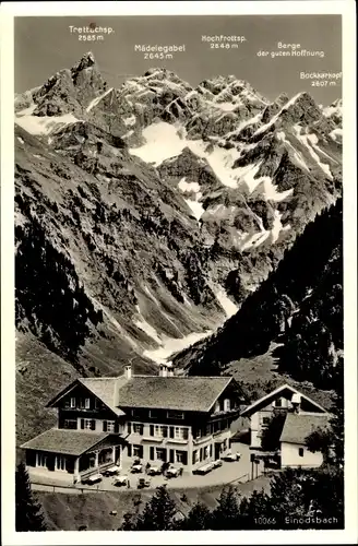 Ak Oberstdorf im Oberallgäu Schwaben, Gasthof u. Pension Einödsbach mit Bergpanorama