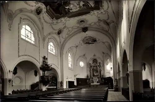 Ak Bad Griesbach im Rottal Niederbayern, Inneres d. kath. Pfarrkirche