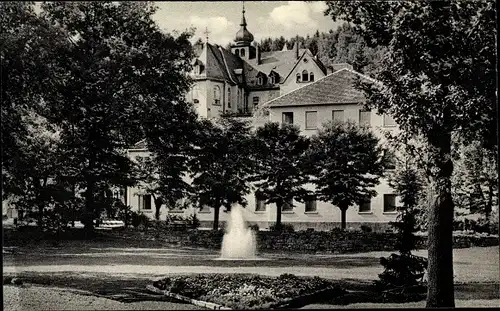 Ak Bad Soden Salmünster in Hessen, Badehaus mit Parkanlage