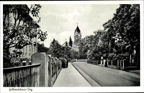 Ak Gebhardshain im Westerwald, Straßenpartie
