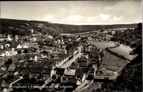 Ak Bad Karlshafen an der Weser, Gesamtansicht, Blick von der Juliushöhe