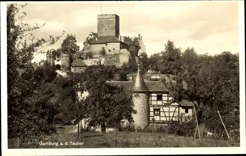 Ak Gamburg Werbach an der Tauber, Schloss Gamburg