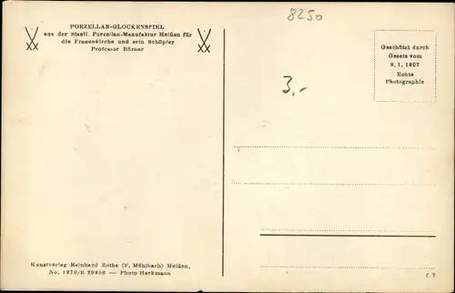 Ak Meißen in Sachsen, Glockenspiel aus Meißner Porzellan, Prof. Börner