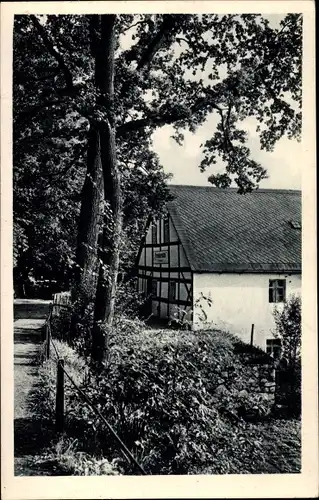 Ak Triebischtal Sachsen, Preiskermühle, Straßenseite