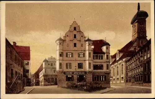 Ak Dillingen an der Donau, Obere Apotheke, Post, Lyceum