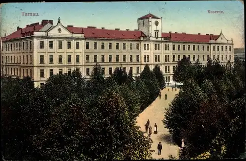 Ak Turnov Turnau Reg. Reichenberg, Kaserne