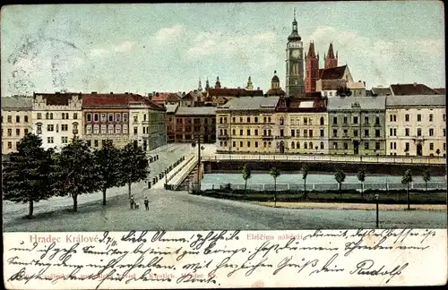 Ak Hradec Králové Königgrätz Stadt, Eliscino nabrezi