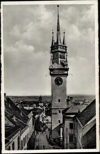 Ak Znojmo Znaim a. Thaya Südmähren, Rathausturm