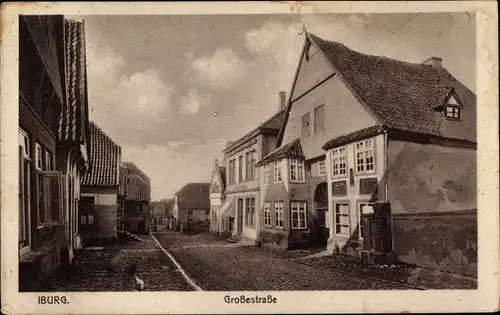 Ak Bad Iburg in Niedersachsen, Große Straße, Straßenpartie