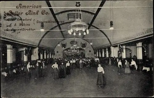 Ak Hannover in Niedersachsen, American Roller Rink Co, Innenansicht, Hildesheimerstraße