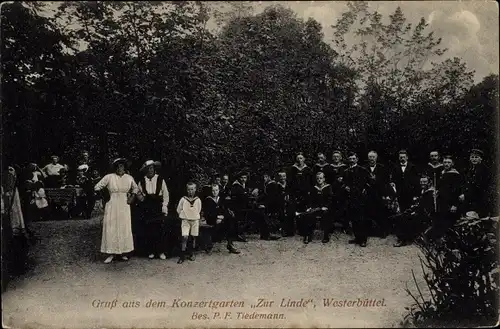 Ak Westerbüttel Brunsbüttel in Dithmarschen, Konzertgarten zur Linde