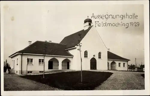 Foto Ak Feldmoching München Bayern, Aussegnungshalle 1929
