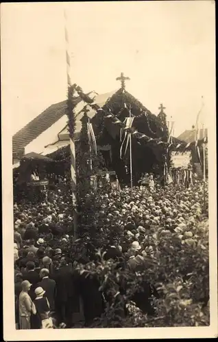 Foto Ak Feldmoching München Bayern, Primiz, Pfarrer Praunseys