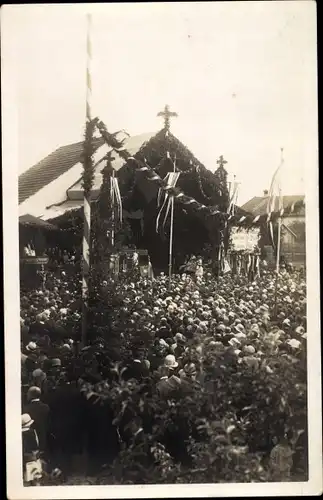 Foto Ak Feldmoching München Bayern, Primiz, Pfarrer Praunsys