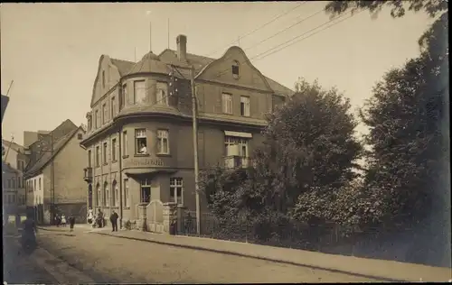 Foto Ak Eschweiler, Straßenpartie mit Reichsbank