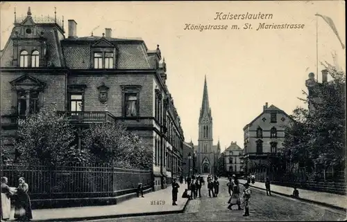 Ak Kaiserslautern in der Pfalz, Königstraße, St. Marienstraße