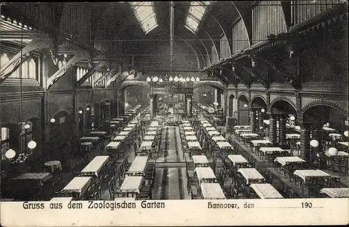 Ak Hannover, Zoologischer Garten, Gastwirtschaft, Saal
