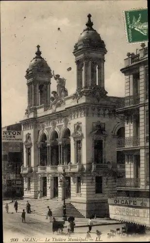 Ak Oran Algerien, La Theatre Municipal