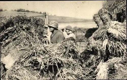 Ak Aux manoeuvres, Observatoire d'Infanterie, französische Soldaten