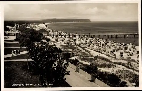 Ak Ostseebad Göhren auf Rügen, Strand, Promenade, Seebrücke