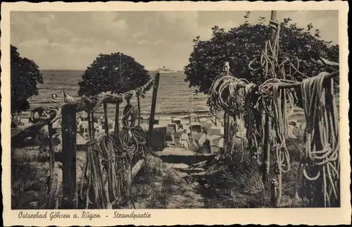 Ak Ostseebad Göhren auf Rügen, Strandpartie