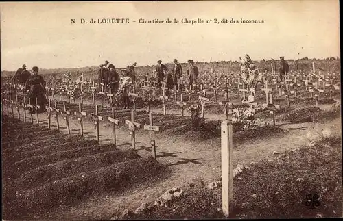 Ak Ablain Saint Nazaire Pas de Calais, Notre Dame de Lorette, Nationalfriedhof