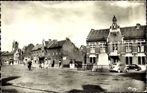 Ak Wingles Pas de Calais, Grande Place