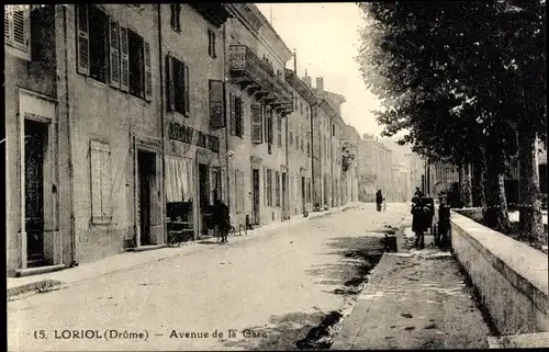 Ak Loriol Drôme, Avenue de la Gare