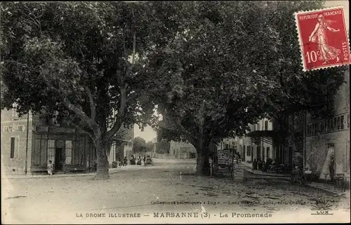 Ak Marsanne Drôme, La Promenade