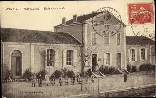 Ak Montboucher Drôme, Ecole Communale