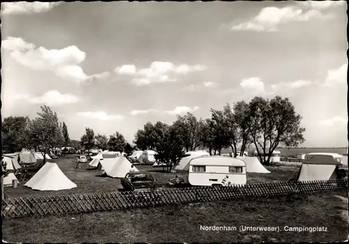 Ak Nordenham in Niedersachsen, Campingplatz Nordenham