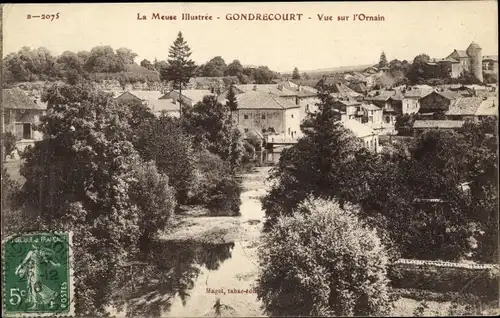 Ak Gondrecourt Meuse, Vue sur l'Ornain