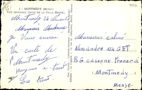 Ak Montmédy Lothringen Meuse, Vue generale, Prise de la Ville Haute