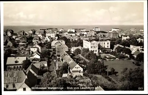 Ak Nordseebad Wangerooge in Ostfriesland, Blick vom Leuchtturm