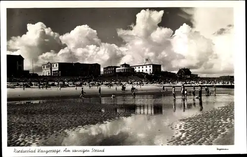 Ak Nordseebad Wangerooge in Ostfriesland, Am sonnigen Strand, Wattenmeer