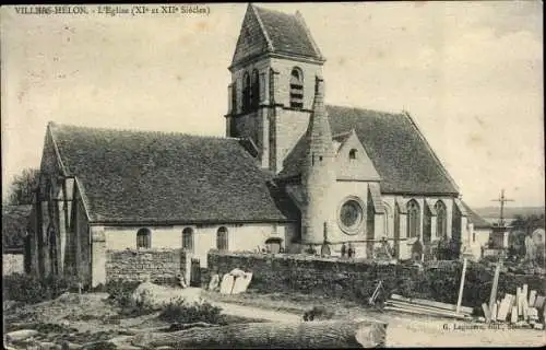 Ak Villers Hélon Aisne, L'Eglise