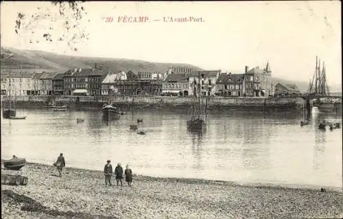Ak Fécamp Seine Maritime, L'Avant-Port