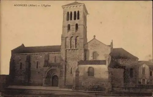 Ak Agonges Allier, Kirche