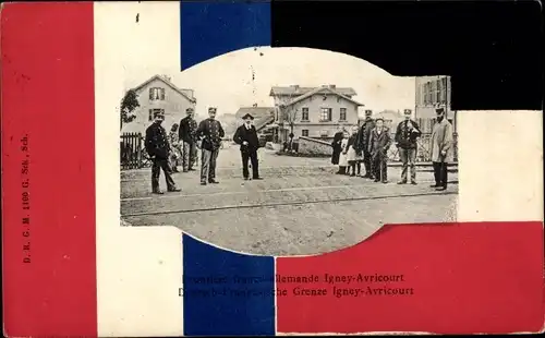 Ak Igney Meurthe et Moselle, Deutsch-französische Grenze Igney-Avricourt