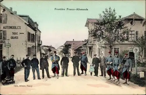 Ak Igney Meurthe et Moselle, Deutsch-französische Grenze Igney-Avricourt