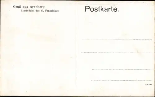 Ak Arenberg Koblenz, Einsiedel des heil. Franziskus