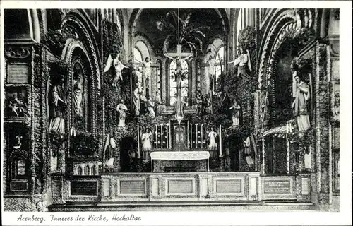 Ak Arenberg Koblenz am Rhein, Kirche, Innenansicht, Hochaltar