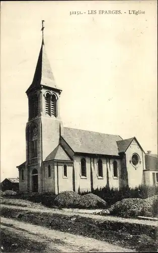 Ak Les Éparges Meuse, L'Eglise