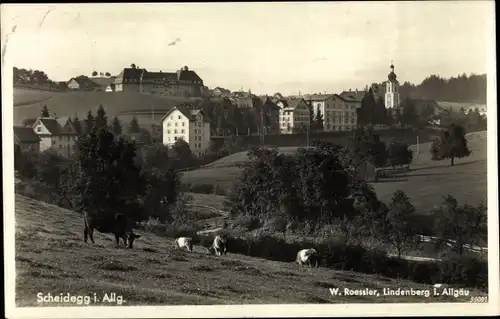 Ak Scheidegg im Allgäu Schwaben, Teilansicht mit Privatpension Schweizerhaus