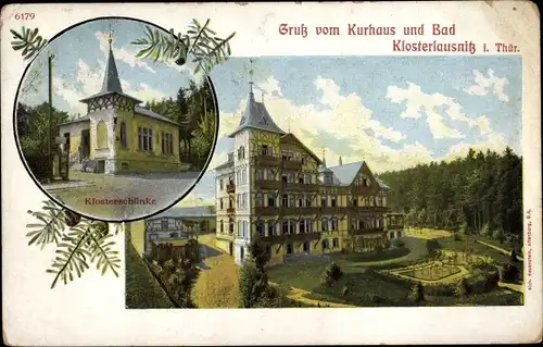 Ak Bad Klosterlausnitz in Thüringen, Kurhaus, Klosterschänke