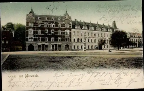 Ak Mittweida in Sachsen, Europäischer Hof, Hotel Stadt Chemnitz