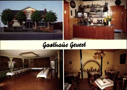 Ak Hamwarde in Holstein, Gasthaus Gevert, Innenansicht, Dreiecksplatz 1