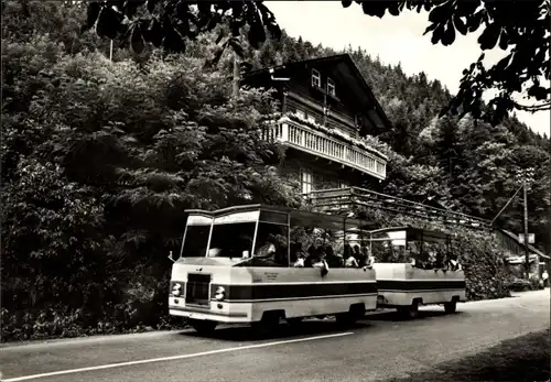 Ak Schwarzburg in Thüringen, Schwarza Express am Schweizerhaus