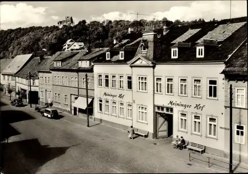 Ak Kranichfeld in Thüringen, Meininger Hof, Oberschloss und Ernst Thälmann Straße